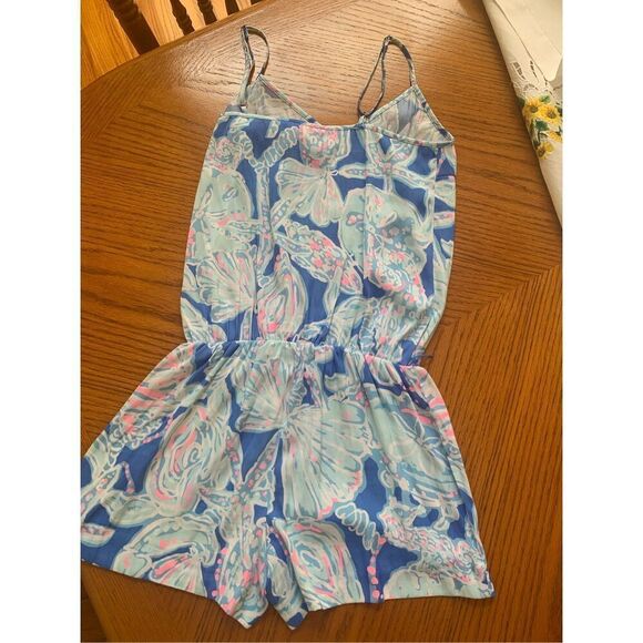 Lilly Pulitzer Deanna Feeling Tanked Print Tank Short Romper - Picture 7 of 7